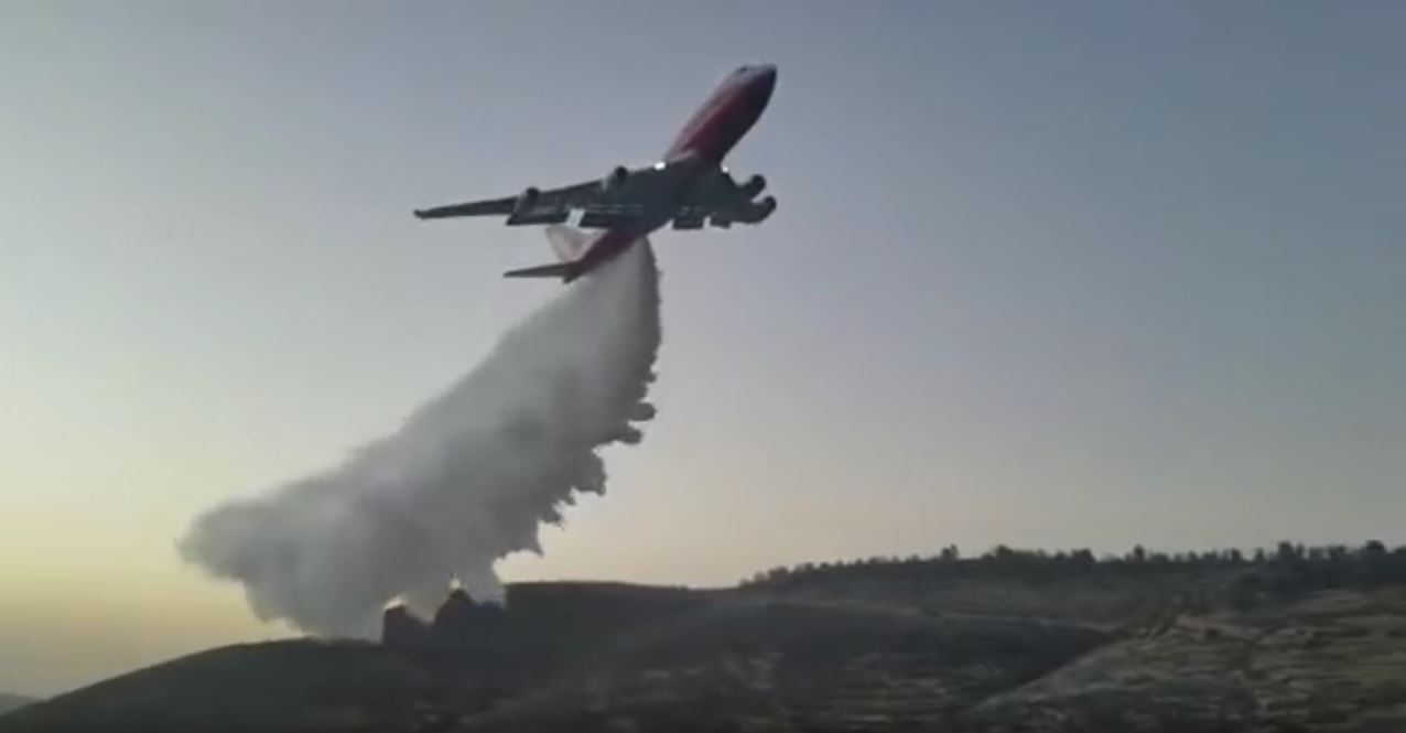 U.S. Supertanker Responds to Wildfires in Israel
