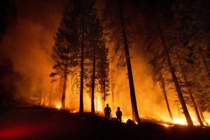 Firefighters at Dixie Fire in California