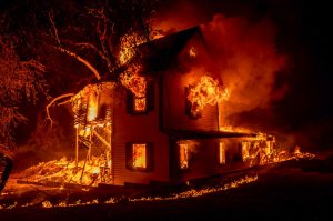 Dixie Fire burns home