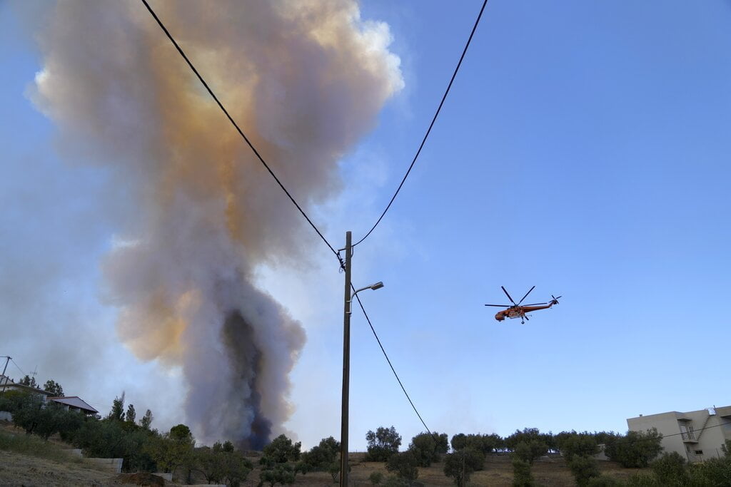 New Fires Burning Outside Athens