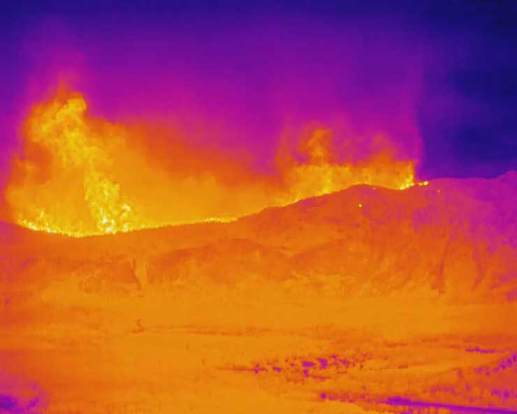ALERTWildfire Thermal Cameras Show Caldor Fire Spotting into Tahoe Basin