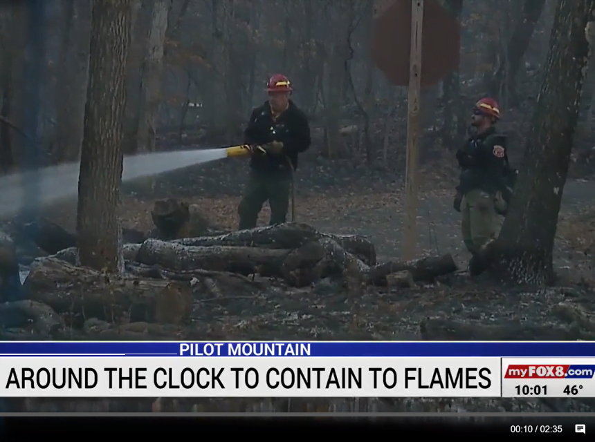 Pilot Mountain (NC) Fire Spreads to Over 1,000 Acres, Crews Continue Making Progress