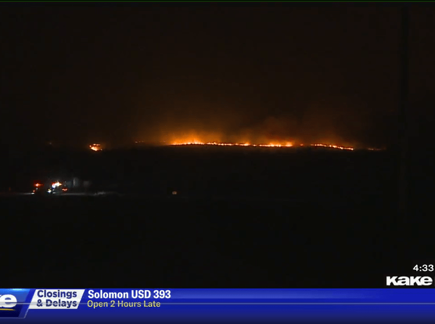 Wind-Whipped Fires Sweep Kansas, Firefighter and Two Others Hospitalized