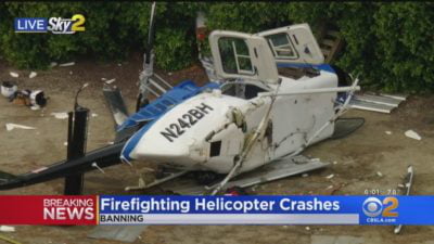 CAL FIRE Helicopter Crash Injures Three Returning from Fairview Fire