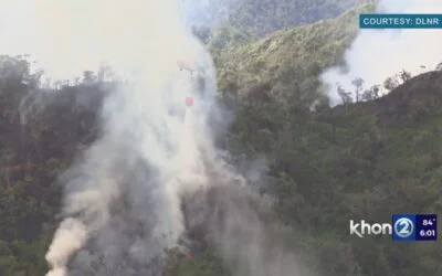 Wildfire in Mountainous Central Oahu Moves Away From Towns As HI Firefighters Continue Battle