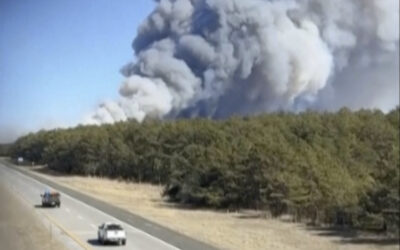 Firefighters Knock Down Wind-Driven Brush Fire on Long Island but Risk Remains With High Winds